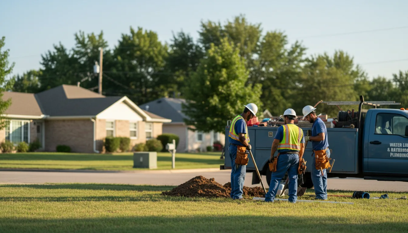 Residential water line and bathroom plumbing service in Central City, KY